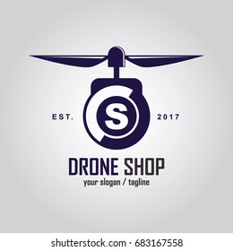Initial Letter Logo for Drone Shop