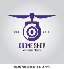 Initial Letter Logo for Drone Shop