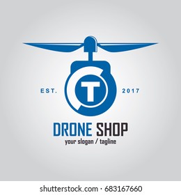 Initial Letter Logo for Drone Shop