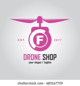 Initial Letter Logo for Drone Shop