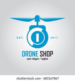 Initial Letter Logo for Drone Shop
