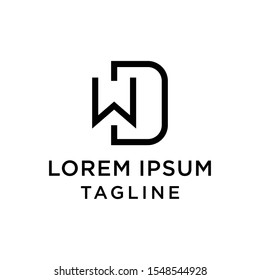 initial letter logo DW, WD logo template 