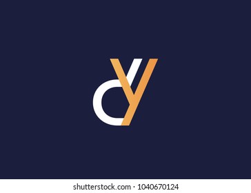 initial letter logo dy, yd, logo template