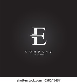 Initial Letter Logo E with wing Template Design Vector  . Alphabeth Logo .