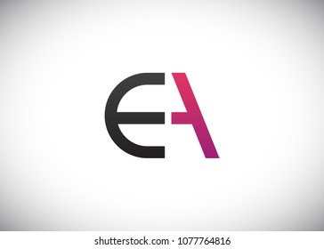 initial letter logo EA, AE, logo template