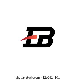 Initial letter logo EB, logo template