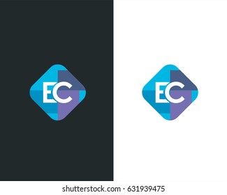 Initial Letter Logo EC design vector