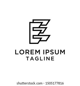 initial letter logo EE, logo template