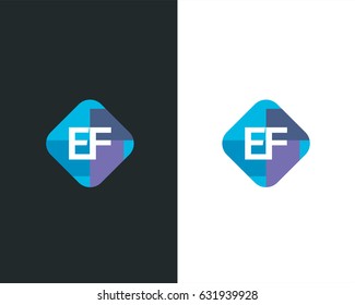 Initial Letter Logo EF design vector