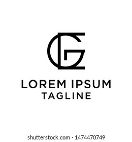 initial letter logo EG, GE logo template