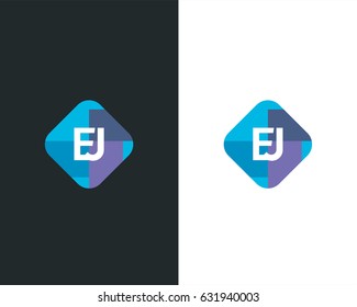 Initial Letter Logo EJ design vector