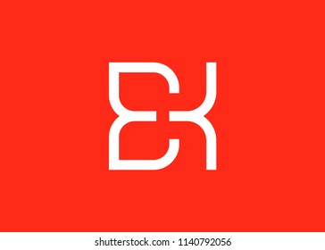 Initial letter logo EK, logo template