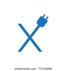 initial letter logo electric jack