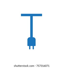 initial letter logo electric jack