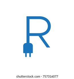 initial letter logo electric jack