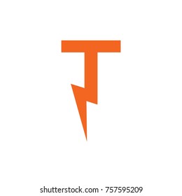 initial letter logo electricity
