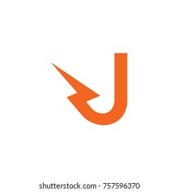 initial letter logo electricity