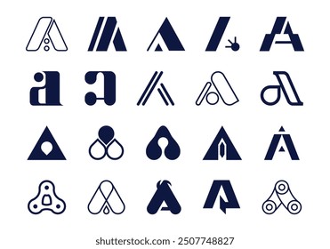 Initial Letter A Logo Element Set