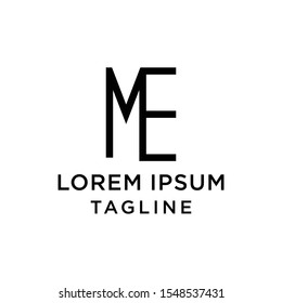 initial letter logo EM, ME logo template