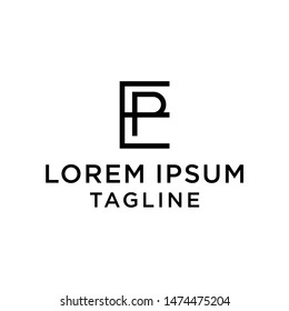 initial letter logo EP, PE logo template