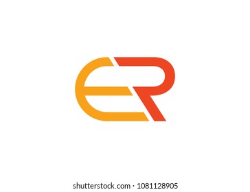 initial letter logo ER, RE, logo template