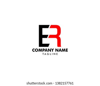 Initial Letter Logo ER Template Vector Design