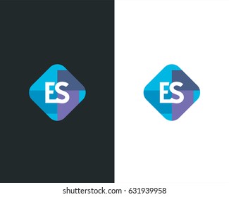 Initial Letter Logo ES design vector