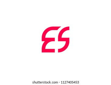 initial letter logo ES, SE, logo template