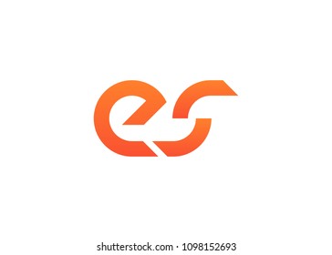 initial letter logo ES, logo template