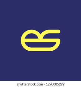 initial letter logo es, logo template