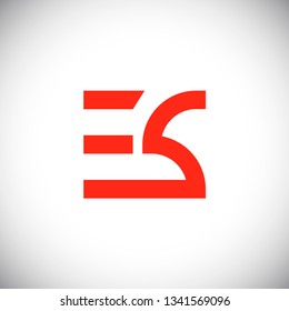 Initial letter logo ES, logo template
