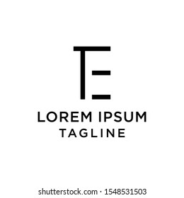 initial letter logo ET, TE logo template 