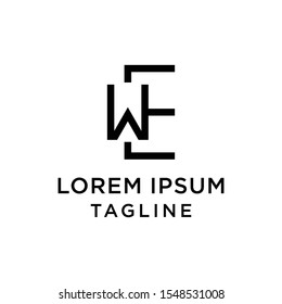 initial letter logo EW, WE logo template 
