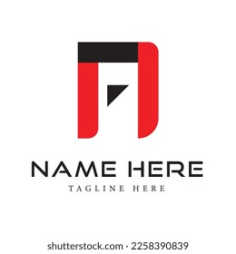 Logotipo de letra inicial F A, FA, Diseño del logotipo de un monograma