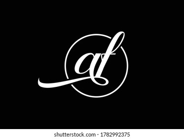 logotipo de la letra inicial A F. Símbolo gráfico de alfabeto para identidad empresarial. 