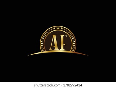 initial letter logo A F. Graphic Alphabet Symbol for Corporate Business Identity. 