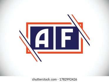 initial letter logo A F. Graphic Alphabet Symbol for Corporate Business Identity. 