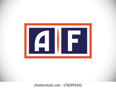 initial letter logo A F. Graphic Alphabet Symbol for Corporate Business Identity. 