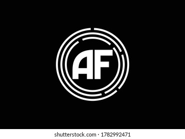 initial letter logo A F. Graphic Alphabet Symbol for Corporate Business Identity. 