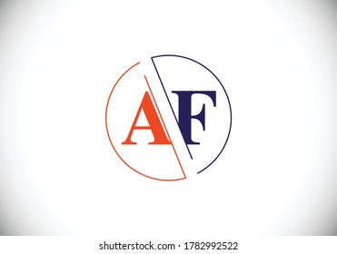 initial letter logo A F. Graphic Alphabet Symbol for Corporate Business Identity. 