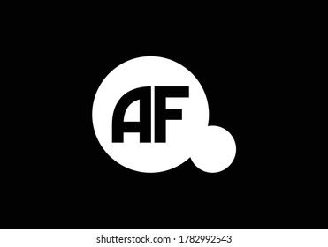 logotipo de la letra inicial A F. Símbolo gráfico de alfabeto para identidad empresarial. 