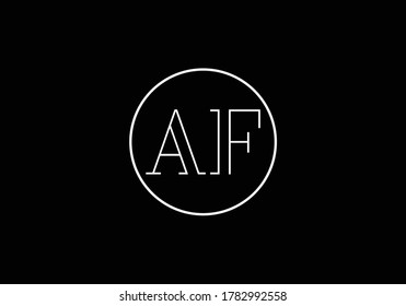 logotipo de la letra inicial A F. Símbolo gráfico de alfabeto para identidad empresarial. 