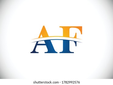 initial letter logo A F. Graphic Alphabet Symbol for Corporate Business Identity. 
