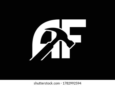 initial letter logo A F. Graphic Alphabet Symbol for Corporate Business Identity. 