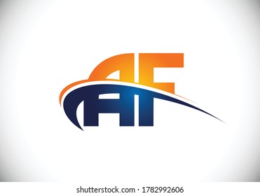 initial letter logo A F. Graphic Alphabet Symbol for Corporate Business Identity. 