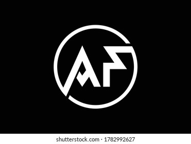 initial letter logo A F. Graphic Alphabet Symbol for Corporate Business Identity. 