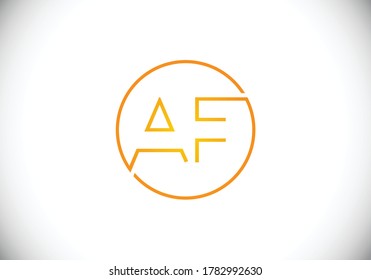 initial letter logo A F. Graphic Alphabet Symbol for Corporate Business Identity. 