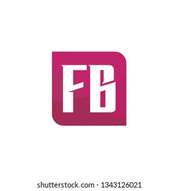 Initial Letter Logo FB Template Vector Design