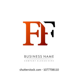 
initial letter logo FF colored red and black, Vector logo design template elements for your business or company identity