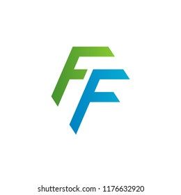 Initial letter logo FF, logo template